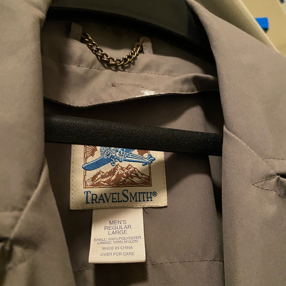 TravelSmith Trench Coat Men’s Regular Large